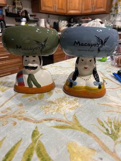 Macayo's Mexican Food Ceramic Figure Cups Set of 2
