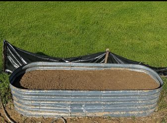 Above raised garden bed