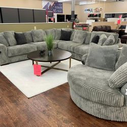 Living Room Furniture Modular Corduroy Sectional Couch Set 🌟 Fast Delivery 🔥 Take Home Pay Later 