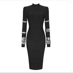 Dolce And Gabbana Rhinestone Embellished Dress