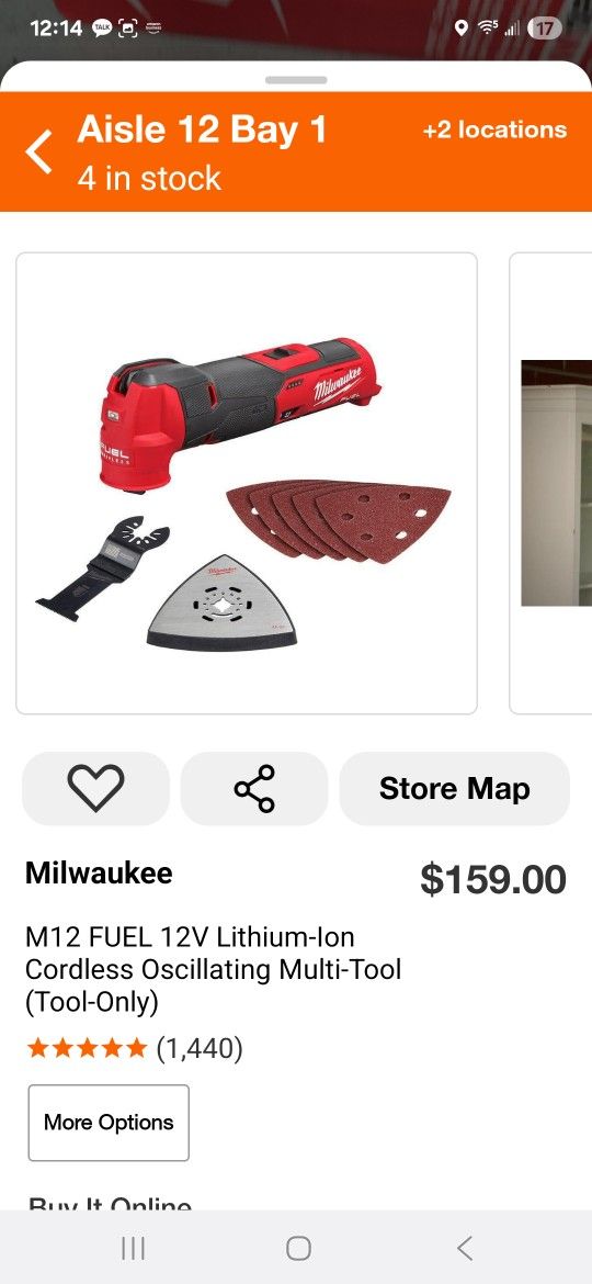 Milwaukee
M12 FUEL 12V Lithium-Ion Cordless Oscillating Multi-Tool (Tool-Only)
