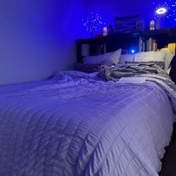 Free, Beautiful, Real Wood, Platform Bed with Headboard Storage & Drawers