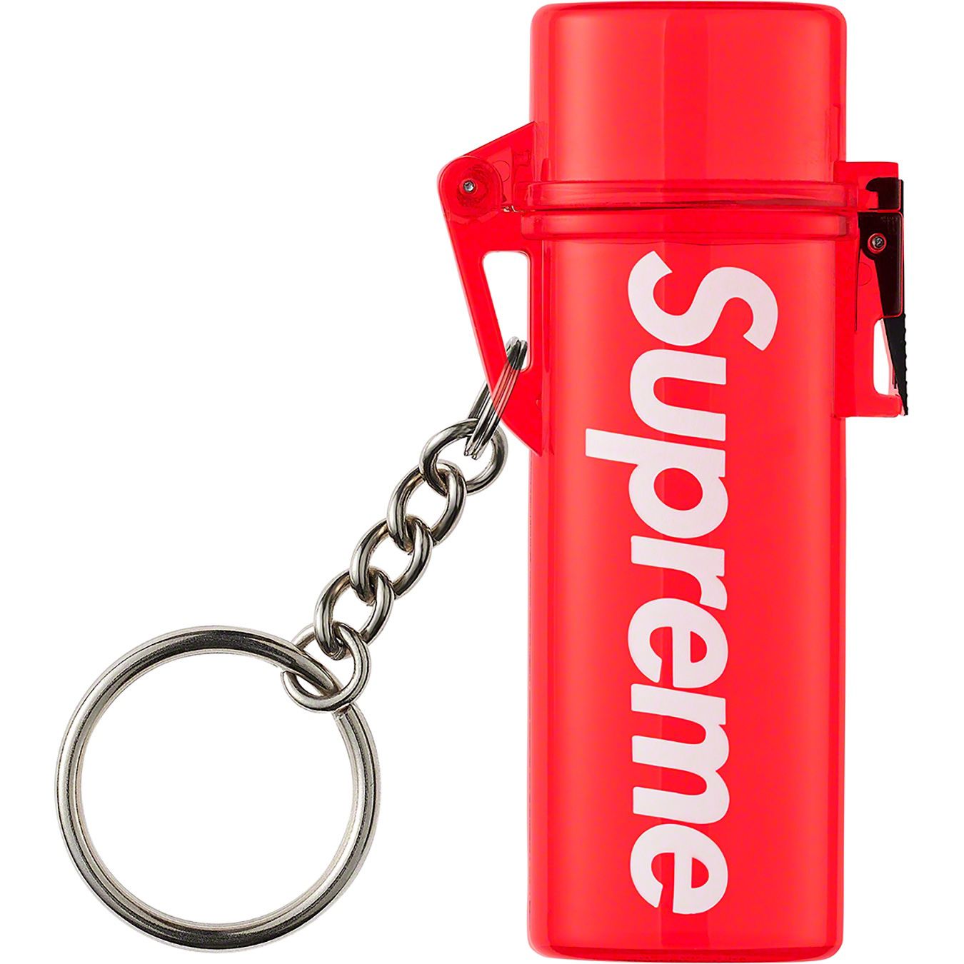 Supreme Waterproof Lighter Case Keychain (Red)