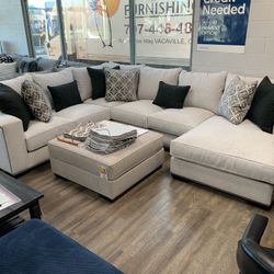Plush Memory Foam Feather Sectional! On Sale