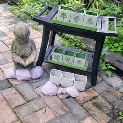 Bench Crystal's Chinese Figure ZEN Garden 