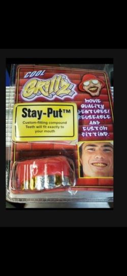 Cool Grillz Stay-Put Novelty Fake Teeth