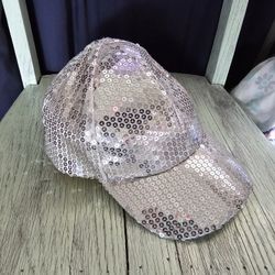 #Baseball Hat #Silver Sequin 