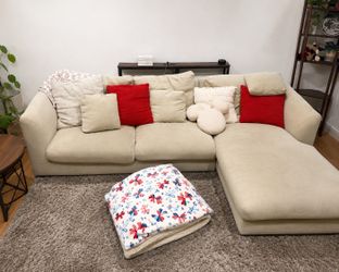 Ivory Cozy Sectional Sofa