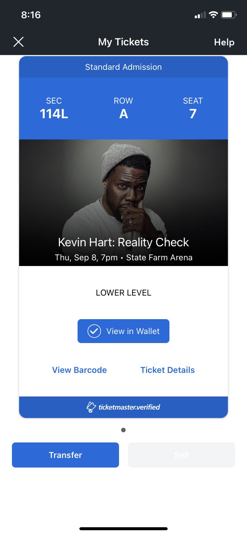 Kevin Hart Ticket