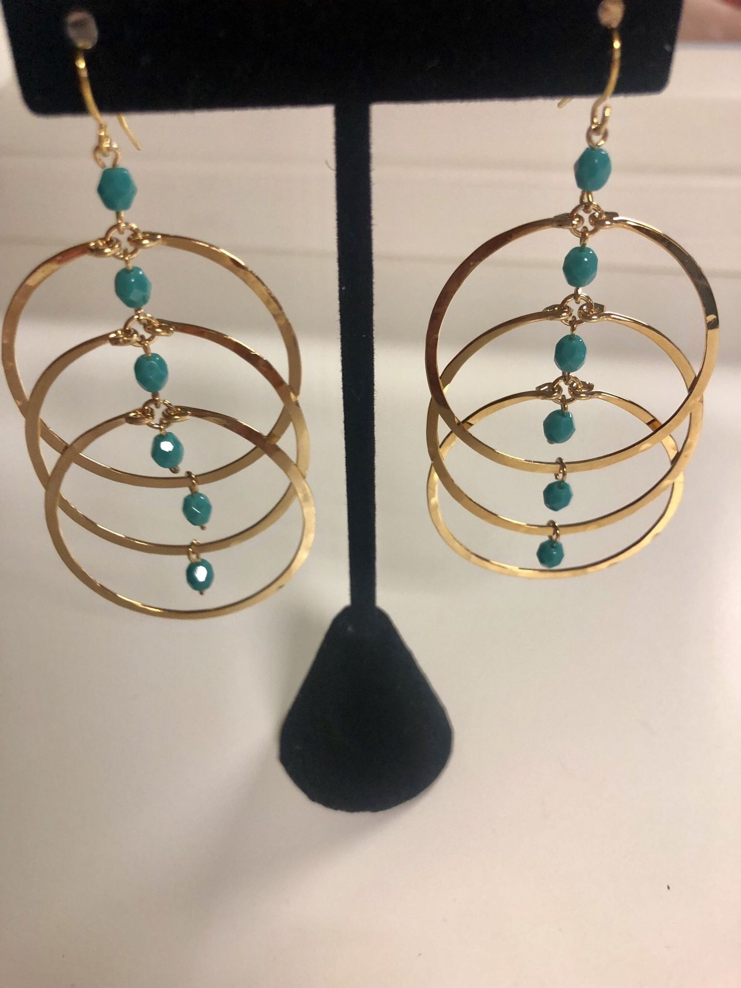 Earrings turquoise surgical steel Earwire exclusive designs. earrings circle turquoise $13.95