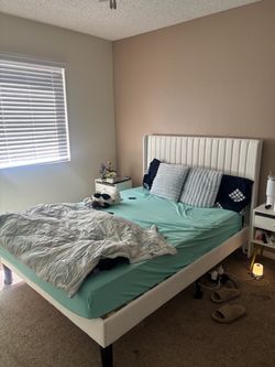 Full Size Bed Frame + Mattress – Great Condition