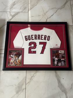 Vladimir Guerrero Sr. Autographed Framed Jersey