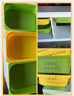 IKEA Trofast Storage Bins Green and Yellow