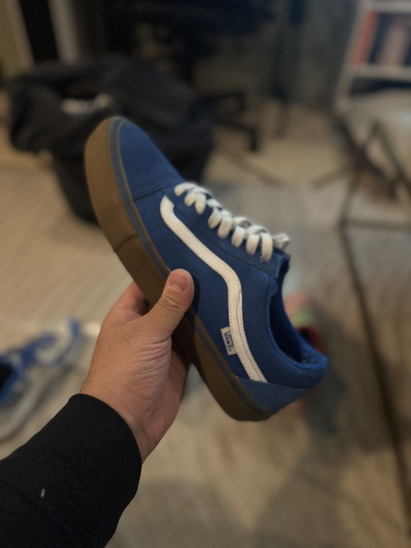 Vans Old Skool Pro Shoes-Classic Blue/Gum