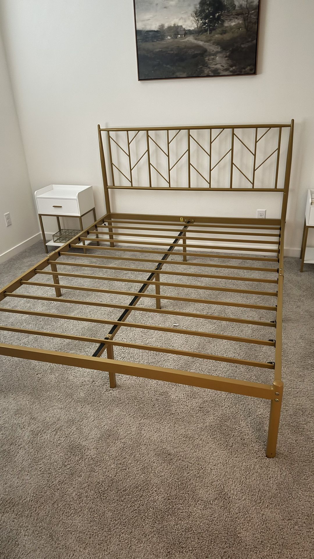 Gold Bed Frame- Queen Size
