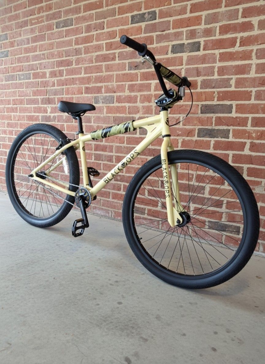 NEW 2025 BLACK OPS SPEC OPS 29 DESERT TAN SINGLE SPEED FREESTYLE WHEELIE BIG BMX BIKE
