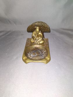 Antique Monk Fisherman Ashtray 