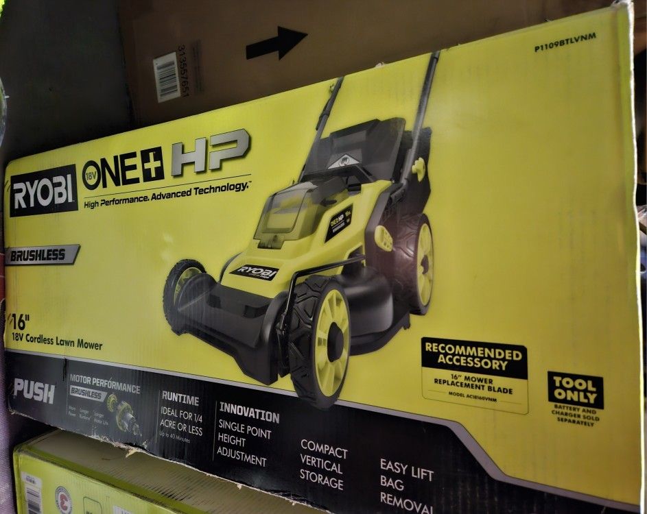 Ryobi 18V Cordless 16" Lawn Mower W/ TRIMMER (Brand New)