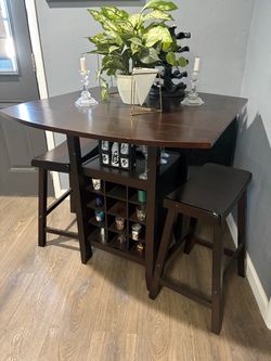 2 - Person Extendable Solid Wood Top Four Leg Base Dining Set