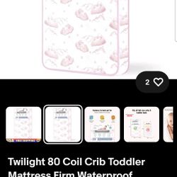 Dream on Me Twilight 5" 80 Coil 2-In-1 Crib & Toddler Innerspring Mattress