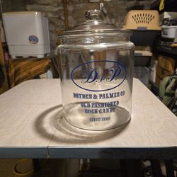 Antique Dryden Parmer Rock candy 2 Gal Display Jar