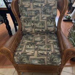 Tommy Bahama Style Chair And Ottoman 