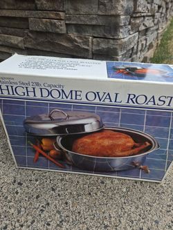 Progressive Stainless Steel 23lb. High Dome Oval Roaster