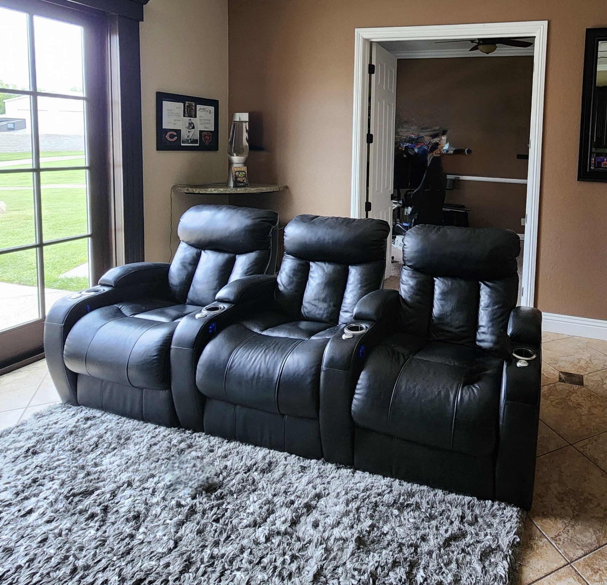 Powered Movie Theater Seating Reclining Sofa Couch