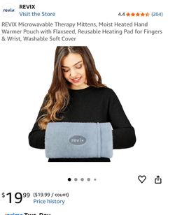Microwavable therapy mittens heated hand warmer