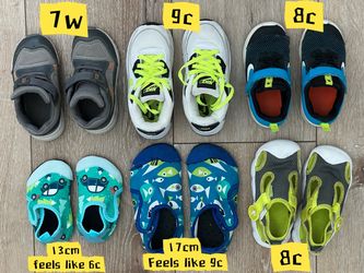 Lot of 6 Toddler Boy Shoes Mixed Sizes