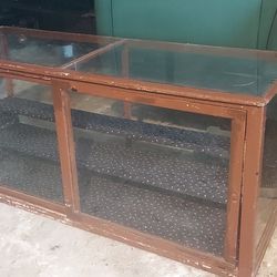 Vintage antique glass display case