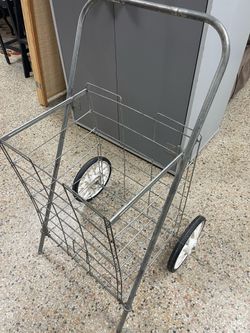 Rolling Folding Grocery Shopping Cart Basket for Bus / laundry