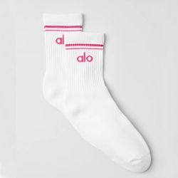White and pink socks