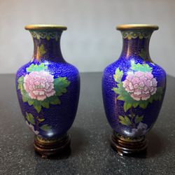 A Pair Of Cloisonne Vase