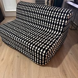 Futon Couch To Pullout Bed - IKEA 