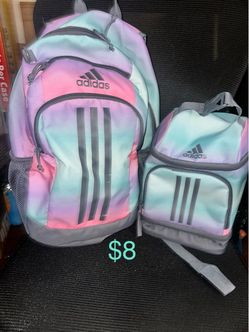 Adidas backpack and lunch bag