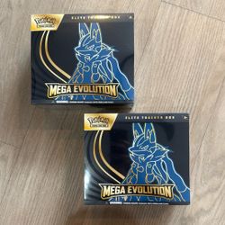 2 Pokemon TCG Mega Evolutions Lucario ETBs