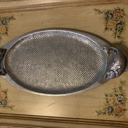 Wilton Bruce Fox Silver Fish Serving Platter Plate Vintage 