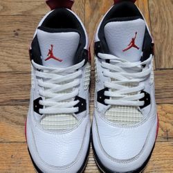 Jordan 4 Retro White Red BQ7669-161 Kids Shoes