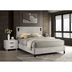 Only $49 down payment ( Bed frame ) gray color