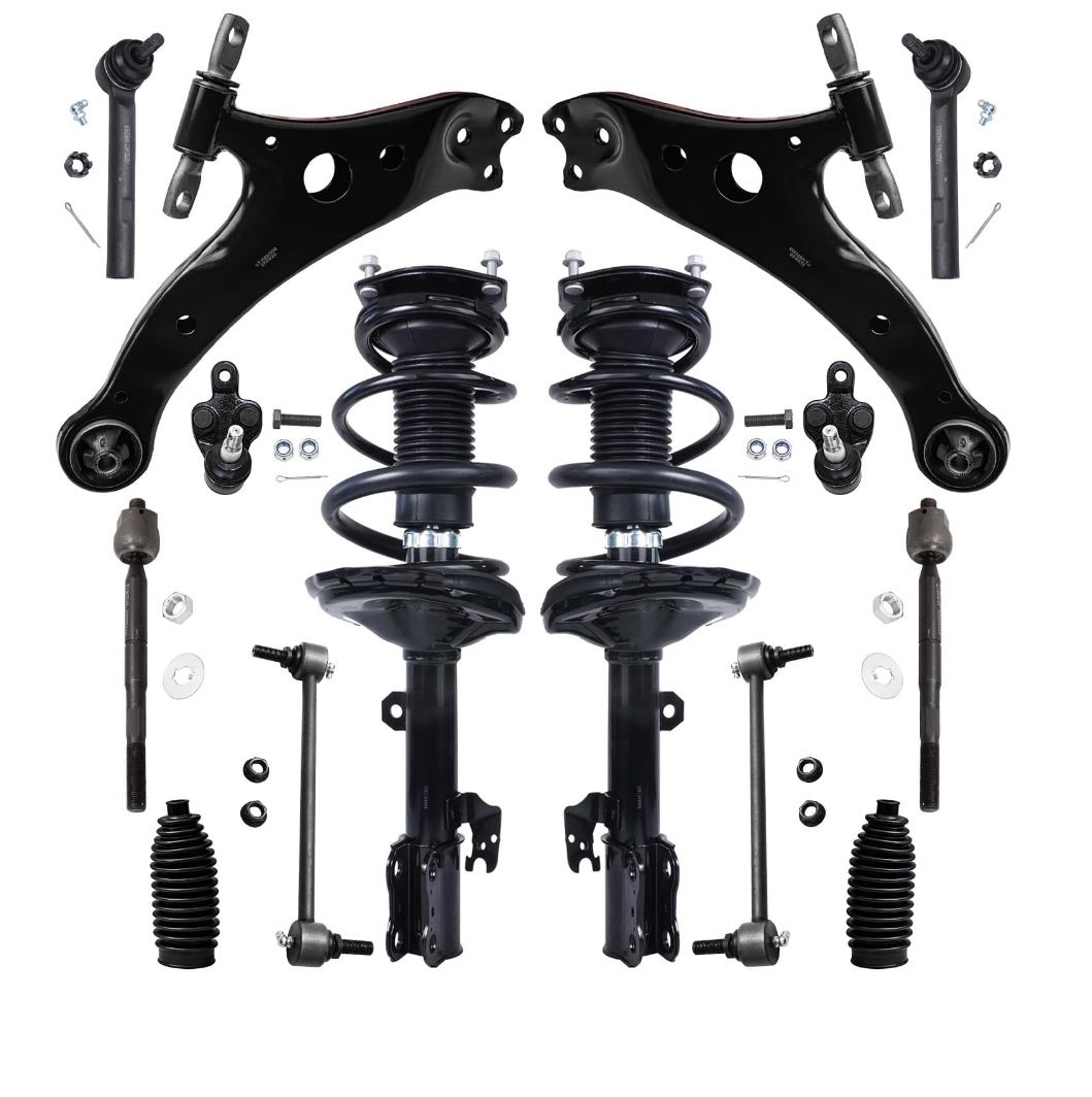 Detroit Axle - Front 14pc Suspension Kit for Toyota Highlander Lexus RX330 RX350