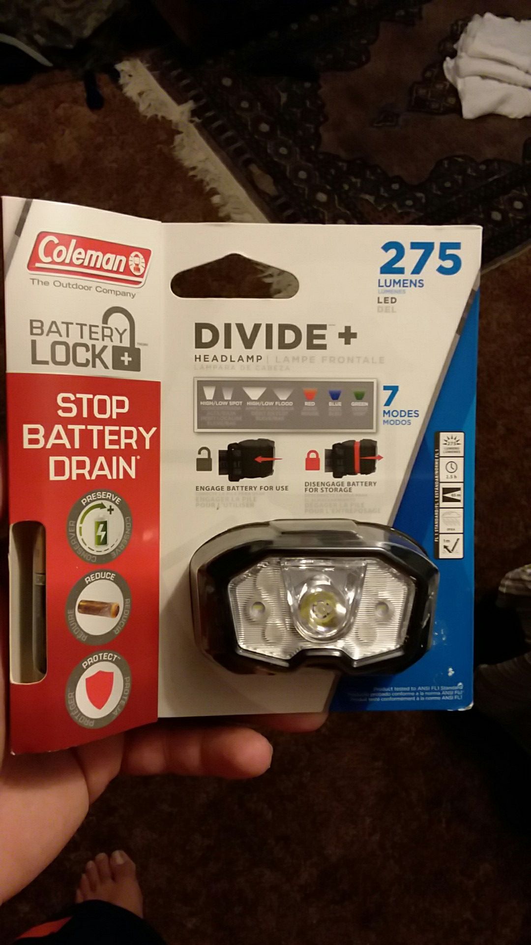Coleman Divide Headlamp. New, 7 modes, comes with headbanf