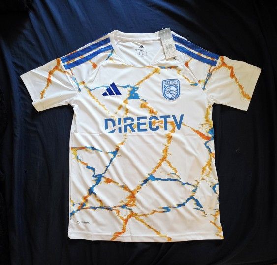 26/27 San Diego FC Mens White Away SD / TJ Soccer Jersey
