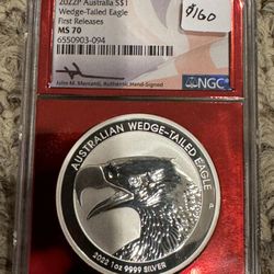 2022P Australia $1 Wedge Tailed Eagle FIRST RELEASE NGC-MS-70