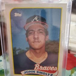 John Smoltz 1989 Topps Rookie Baseball Card 