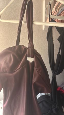 Red body con dress marroon red