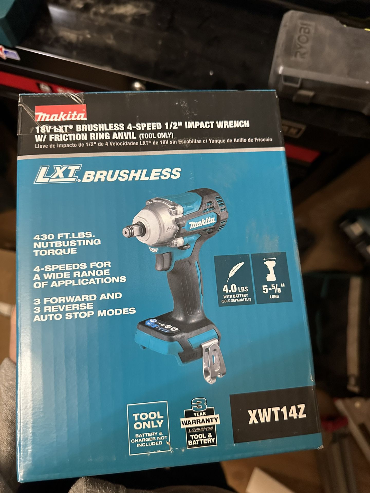 18V LXT Lithium-Ion Brushless Cordless 4-Speed 1/2 in. Impact Wrench with Detent Anvil (Tool-Only)