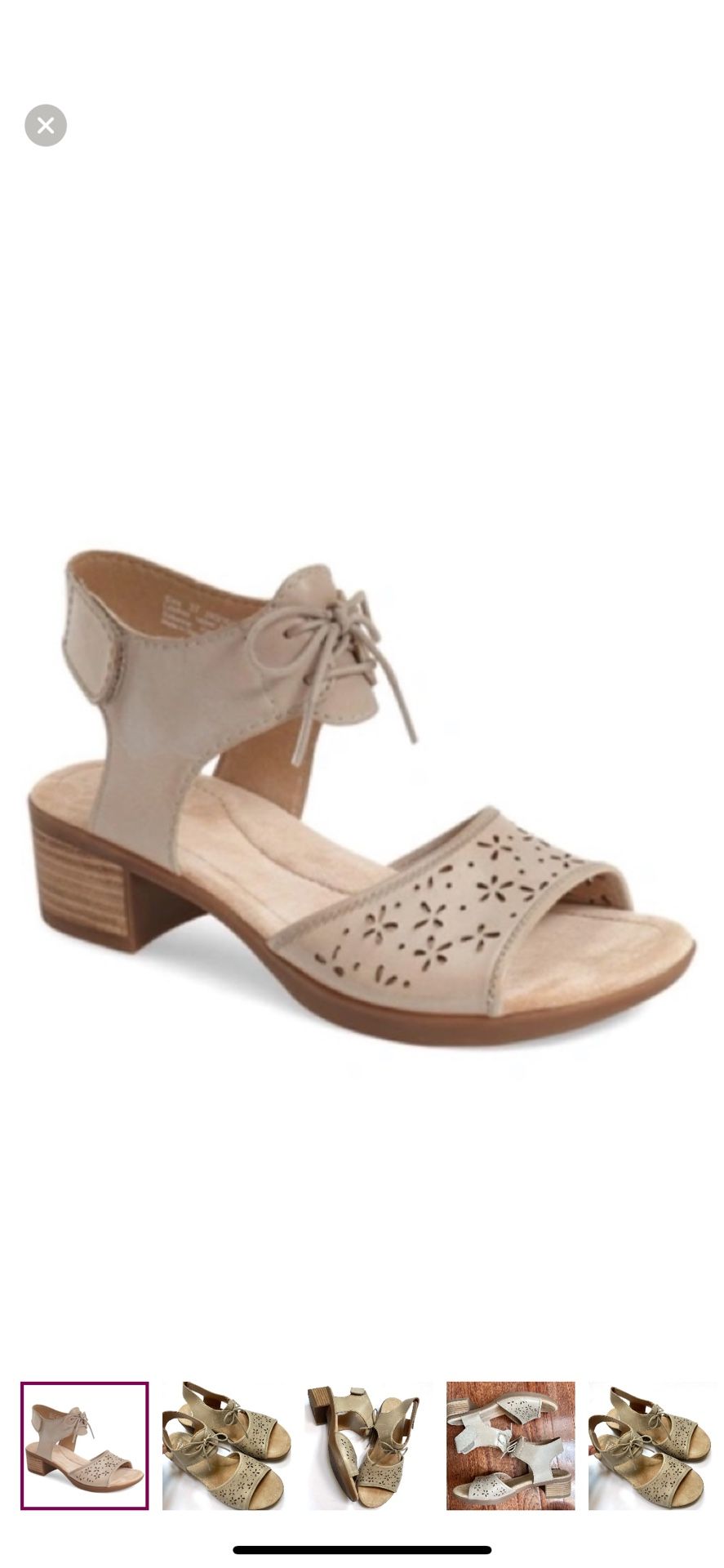 Dansko Liz Lace Ankle Sandals Block Heel size 41