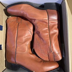Justin Roper Boots 8 1/2 E Spanish Kipskin 