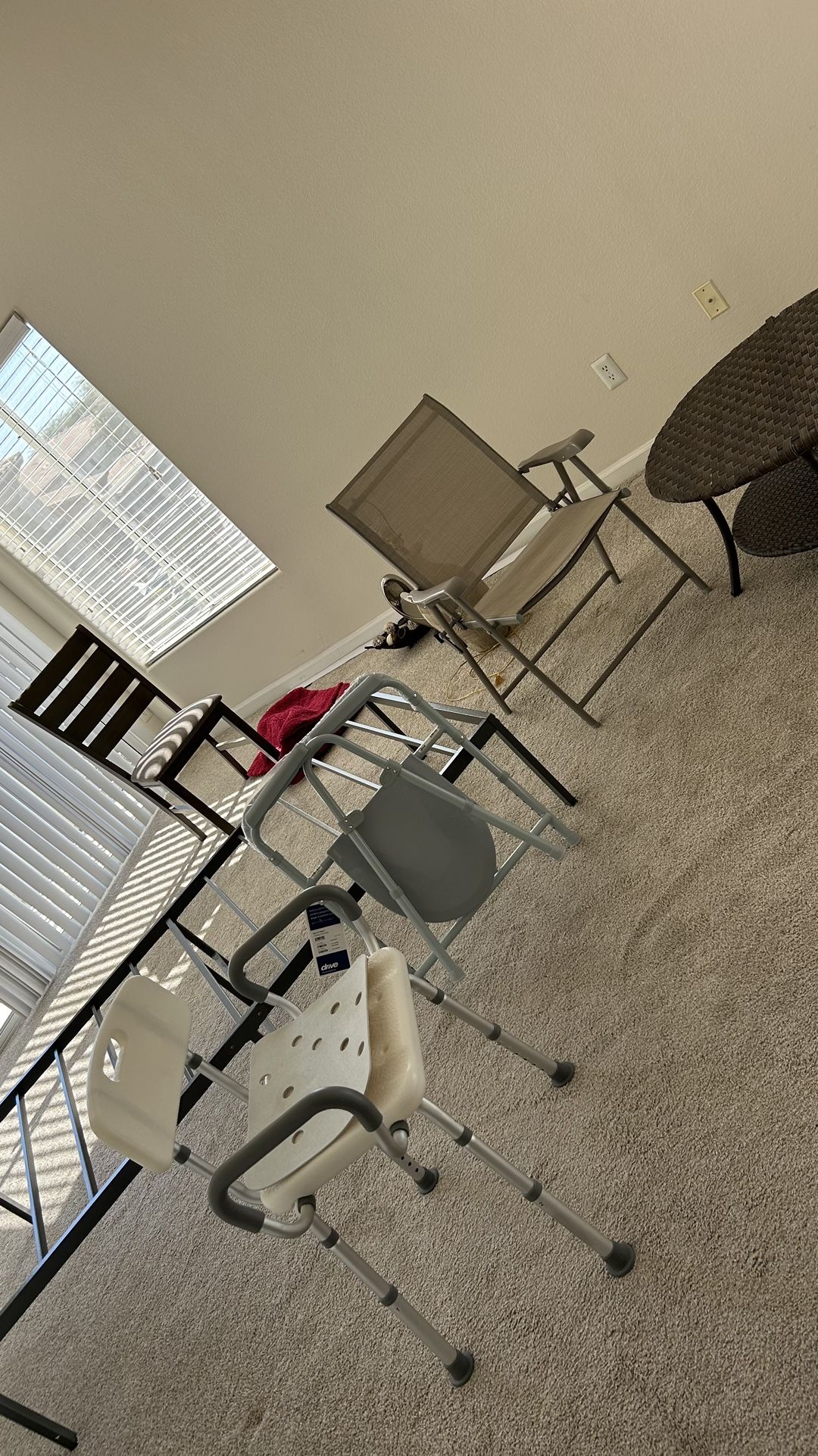 Table, Chair . Bed frame 